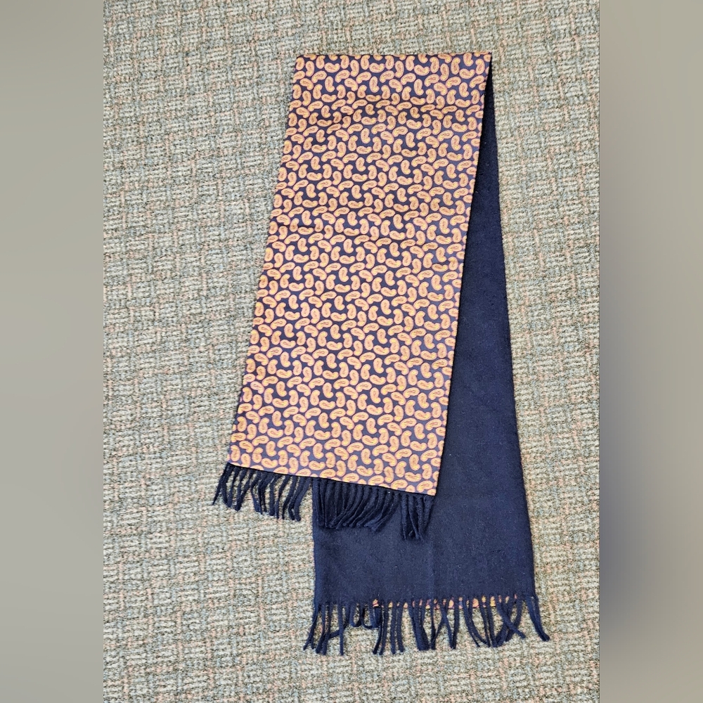 *SOLD* Burberry Red and Navy Scarf Elegant Accessory
